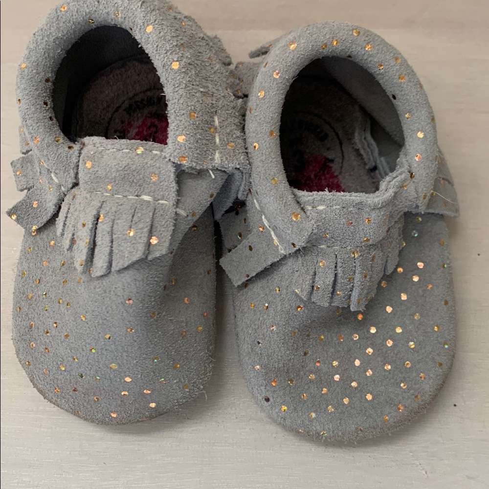 Freshly Picked Grey Sparkle Soft Soles